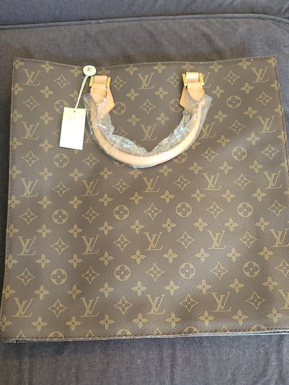 Louis Vuitton Sac Plat Monogram Tote in Brown NWT